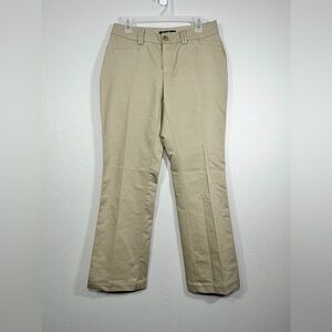 Eddie Bauer Pants Khaki Tan Boot Cut Business Work Blakely Fit Pleated Women 4